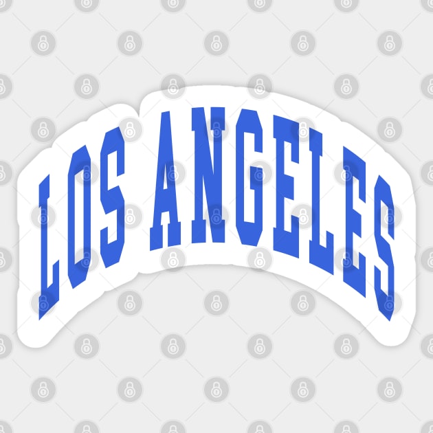 Los Angeles - Block Arch - Gold Blue/White Sticker by KFig21